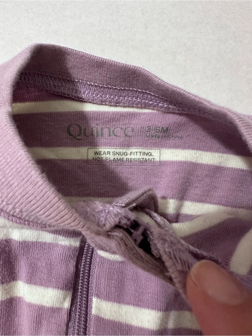 QUINCE 100% Organic Cotton One Piece Pajamas 3-6 Months